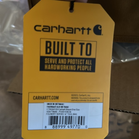 ***********CARHARTT FOUNDRY SERIES 14” BROWN TOOL BAG BNWT - Picture 4 of 5